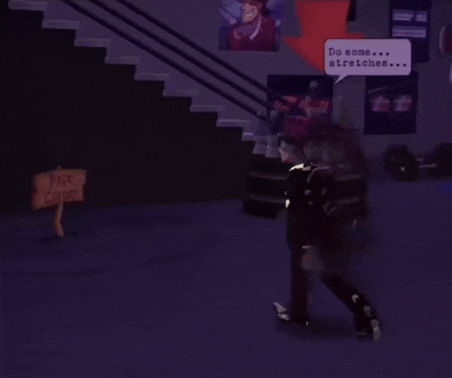 a person standing in front of a sign that says fake corps