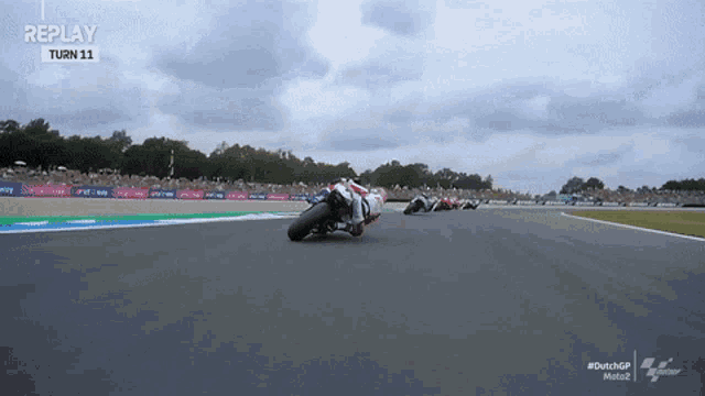 a replay of a moto2 race is shown