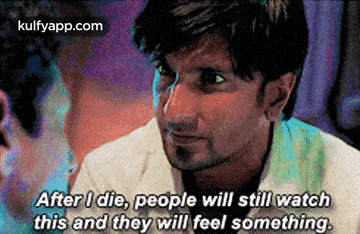 a man is talking to another man and says after i die , people will still watch this and they will feel something .