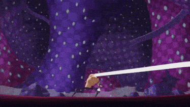 a close up of a person 's butt with spikes on it in a cartoon .