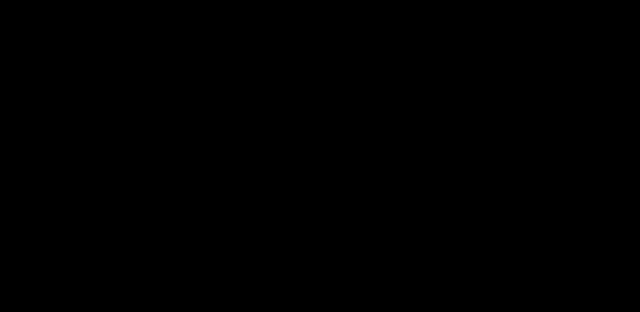 a purple letter a is written on a black background with stars .