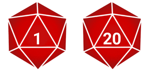 a red dice with the number 1 on it