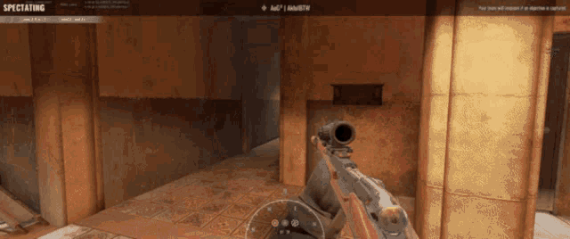 a screenshot of a video game with spectating on the bottom