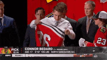 Connor Bedard Blackhawks GIF - Connor Bedard Blackhawks Nhl Draft GIFs
