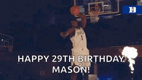 a basketball player is celebrating his 29th birthday .
