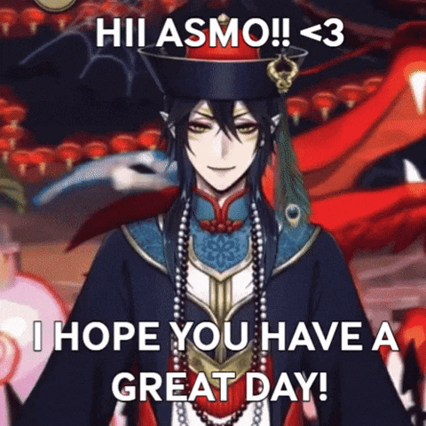 a picture of a man with long hair and a hat that says hilasmo ! < 3 i hope you have a great day