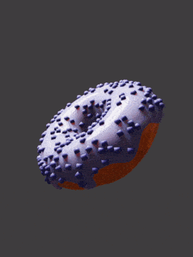 a donut with purple sprinkles on it
