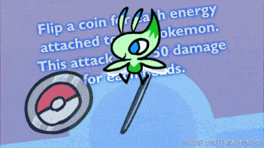 a cartoon of a pokemon with a coin attached to it