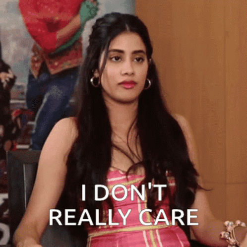 Janhvi Kapoor Janhvi GIF - Janhvi Kapoor Janhvi I Dont Care GIFs