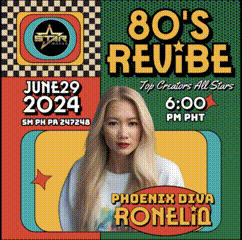 a poster for 80 's revive shows a blonde woman
