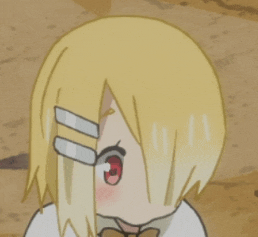 a close up of a cartoon character with blonde hair