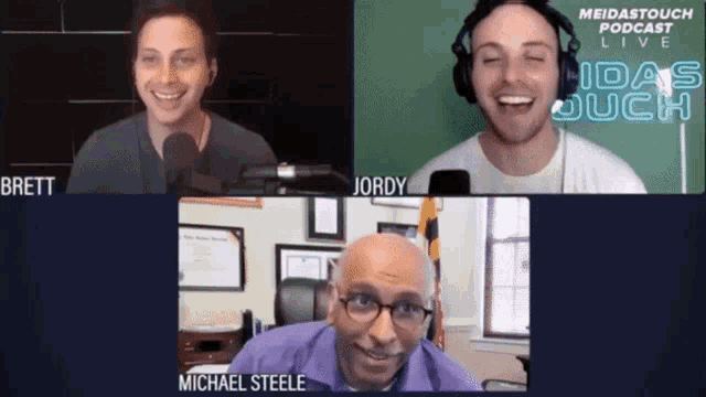 brett jordy and michael steele are on the meidastouch podcast live