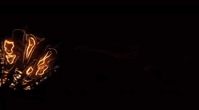 a drawing of a flame that looks like an apple