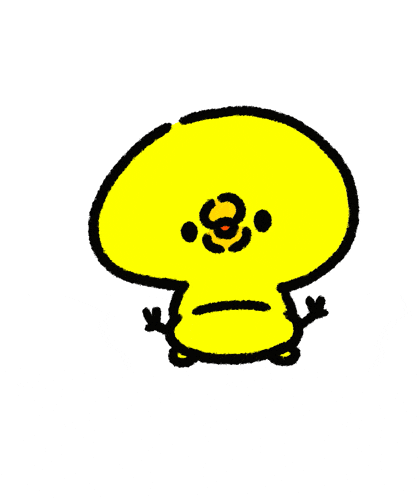 a cartoon drawing of a chicken with a sad face