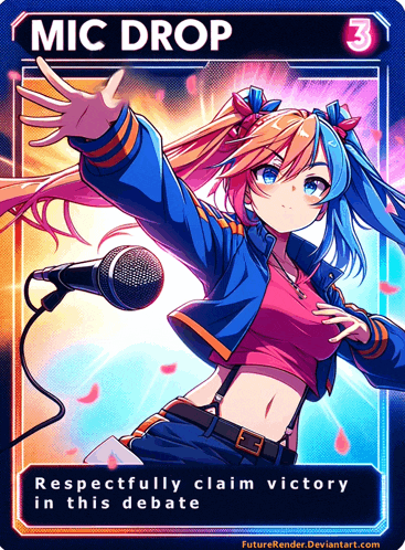 a card with a girl singing into a microphone that says " mic drop "