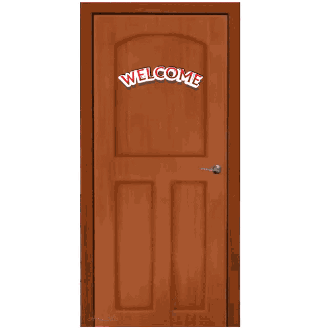 a door with shoo written on it is open
