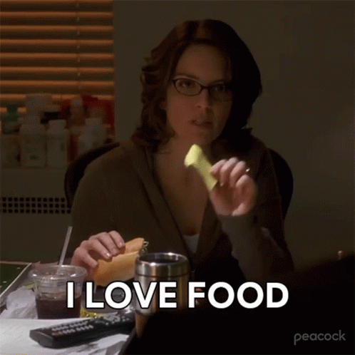 I Love Food Liz Lemon GIF - I Love Food Liz Lemon 30rock GIFs