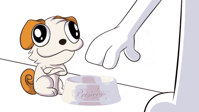 a cartoon character is crying and holding a purple object in his hand