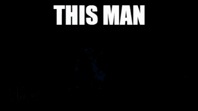 a video game character is being attacked by a monster and the words `` this man '' are written on the screen .