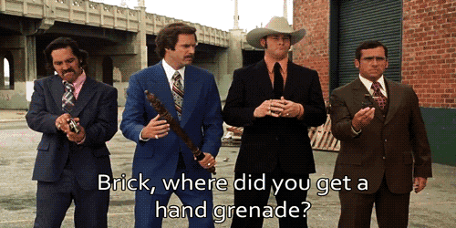 brick where did you get a hand grenade ? is being asked by a group of men