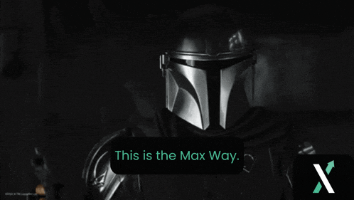 a black and white photo of a man holding a gun with the words this is the max way