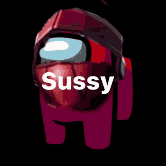 a red among us character with a helmet on and the name cobble on it