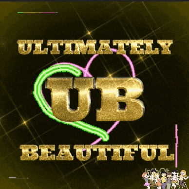 a poster that says ultimately beautiful with a heart in the middle