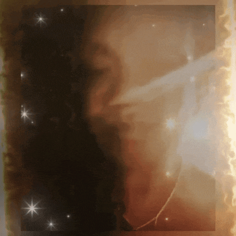 a painting of a woman surrounded by stars