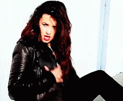 Demi Lovato Leather Jacket GIF