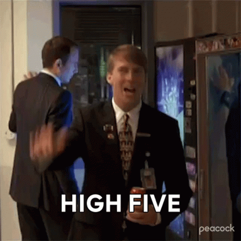 High Five Kenneth Parcell GIF - High Five Kenneth Parcell 30rock GIFs