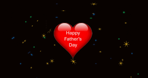 a red heart that says happy father 's day