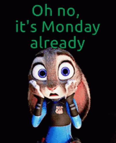 Oh No Monday GIF