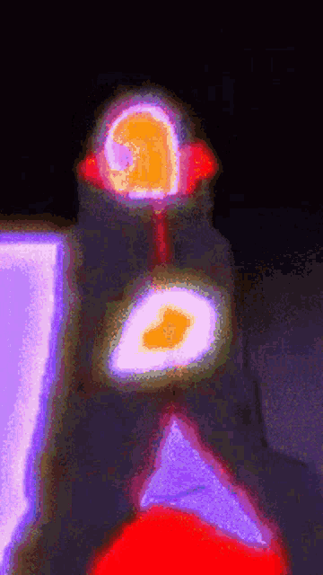 a painting of a person with a glowing circle in the middle of their head