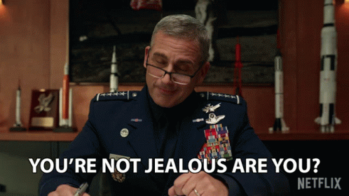 Youre Not Jealous Are You General Mark R Naird GIF - Youre Not Jealous Are You General Mark R Naird Steve Carell GIFs