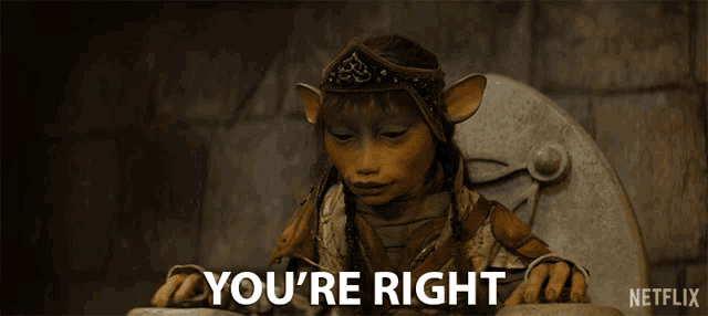 a cartoon character says you 're right on a netflix advertisement