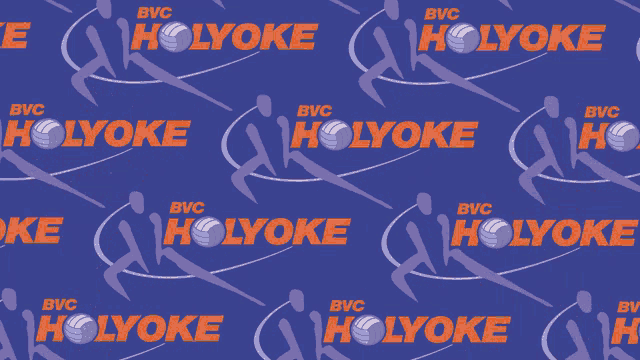 two girls giving each other a high five in front of a blue background that says bvc holyoke