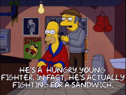Homer The Simpsons GIF - Homer The Simpsons He A Hungry Young Fighter GIFs