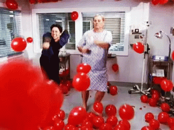 Dance Red Balloons GIF - Dance Red Balloons Hospital GIFs