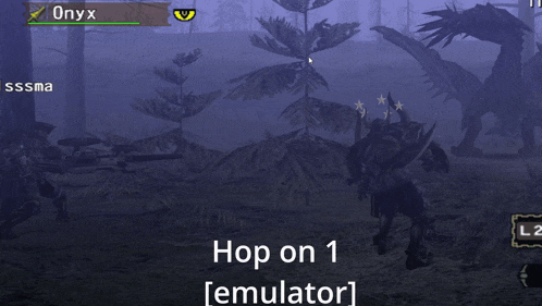a screenshot of a video game with a character named onyx