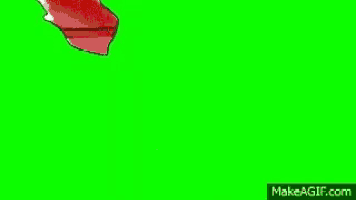 a green screen with a red cross and the letter x on it .