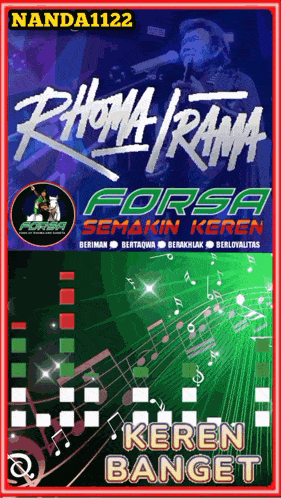 a poster with a man singing and the words forsa semakin keren
