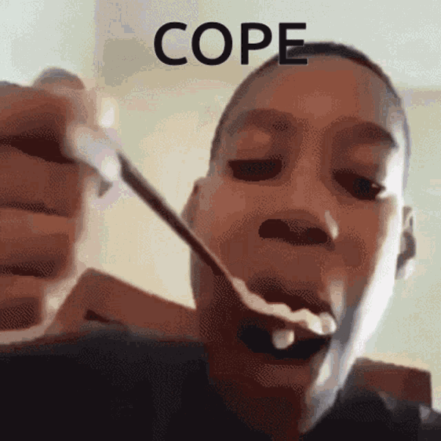 Black Kid Cereal Cope GIF - Black Kid Cereal Cope GIFs