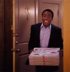Donald Glover Pizza GIF - Donald Glover Pizza Shookt GIFs