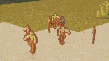 a few pieces of wood with green leaves are in a minecraft world