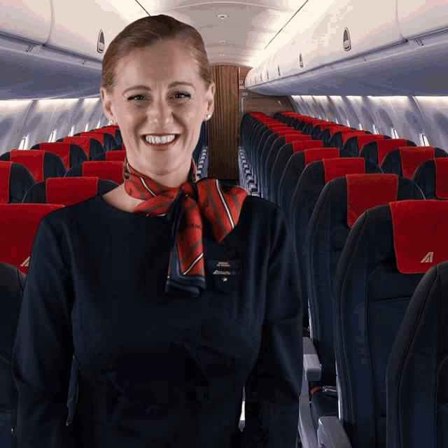 Alitalia Stewardess GIF - Alitalia Stewardess Smiles GIFs