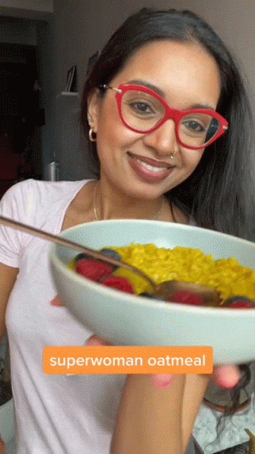 Superwoman Oatmeal Chef Priyanka GIF