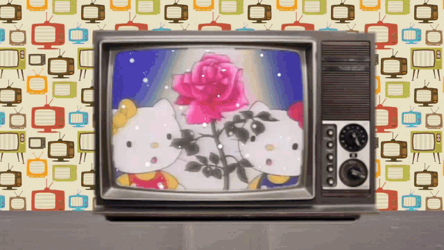 Vintage Tv GIF - Vintage Tv Hello Kitty GIFs