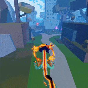 a cartoon drawing of a dragon with a fire ring around its neck