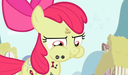a cartoon pony with a tattoo of a chess piece