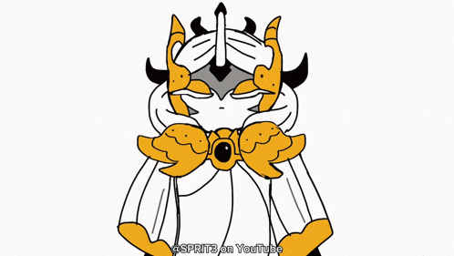 a drawing of a character with the words sprit3 on youtube